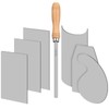 Therwen Scraper Burnisher and 6 Pcs Multi-Shaped Scraper Set Burnishing