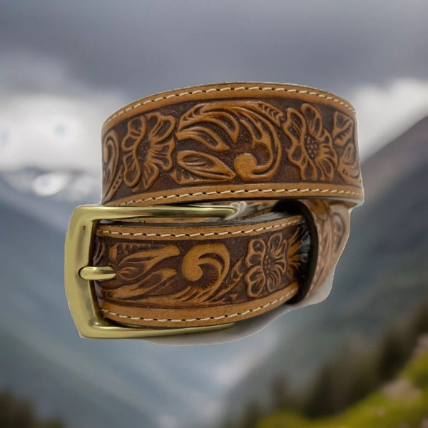 Tony Lama Kids Top Grain Leather Belt Made in USA