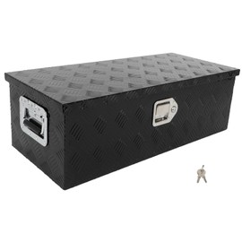 OCPTY Truck Bed Tool Box for Pick Up Truck Bed RV Trailer Tool Box with Lock and Keys 30inch Black Heavy Duty Aluminum