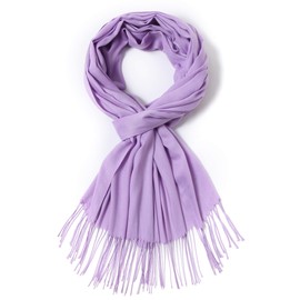 Pashmina Shawls and Wraps Large Scarfs for Women Wedding Party Bridal Long Fashion Solid Shawl Wrap with Fringes (lavender)