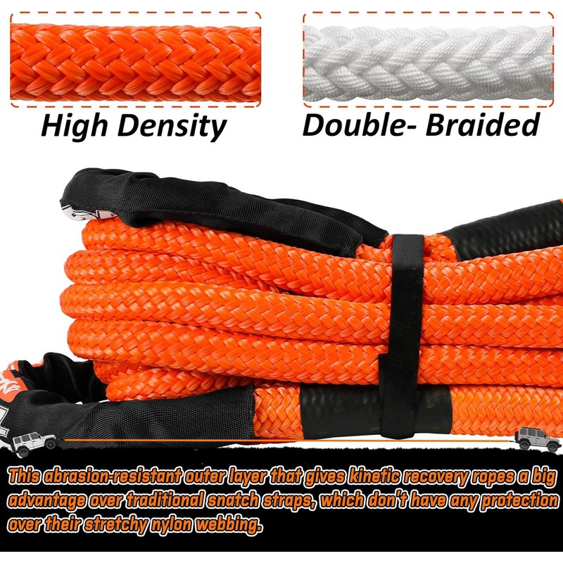 Kinetic Recovery Tow Rope 3/4 in x 30 FT, with