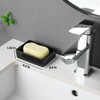 Eyrozia Black Rectangle Soap Dish - Modern Ceramic Hand Soap