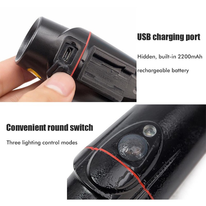 350 Lumen Bike Light Set USB Rechargeable Cycling Front and