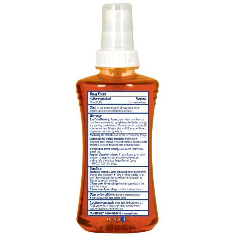 Chloraseptic Sore Throat Spray, Citrus, 6 fl oz, 1 Bottle