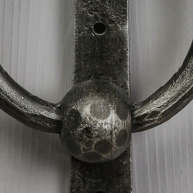 Door Knocker Heart Shaped Black Cast Iron Ring Door Knocker