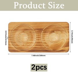 Beebeecraft 2Pcs Wooden Bead Boards Rectangle Bracelet Finger Ring Display Holder Tray for Bracelet DIY Jewelry Making