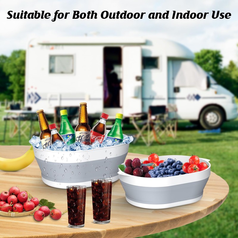 2 in 1 Collapsible Washing Basin and Food Strainer Set