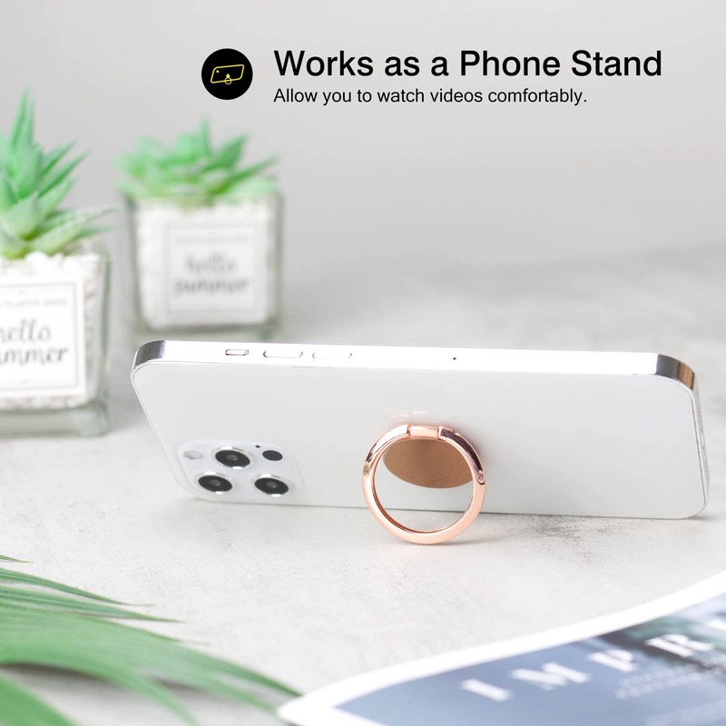 [2 Pack] Small Round Sparkling Cell Phone Ring Holder Stand,360