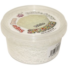 Sugar Free Edible White Wafer Sprinkles 201-382