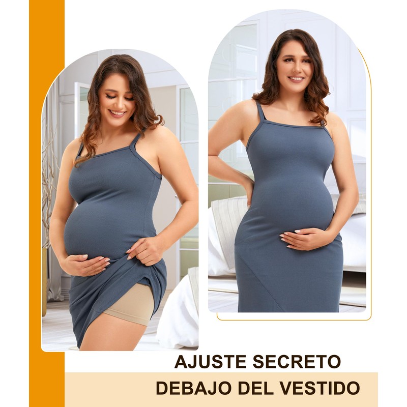 SUNACGO - Pantalones Cortos de Maternidad para Mujer Elástico y