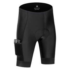 Unisex Cycling Shorts with Padded Seat for Comfortable Ride Breathable and Durable Cycling Clothing (US, Waist, 34, Short, 3XL, Black)
