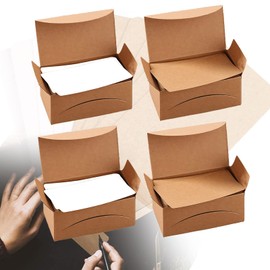 Pack of 400 Kraft Paper Cards, Blank Paper Cards, Cards for Self-Design, Postcards Blank, DIY Business Cards Paper with Punch Pliers and 5 × Iron Ring, for Graffiti Message, Gift, Tag, School, Home