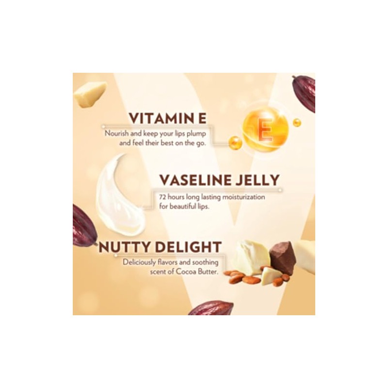 Vaseline Lip Therapy, Cocoa Butter , 0.25 Ounce