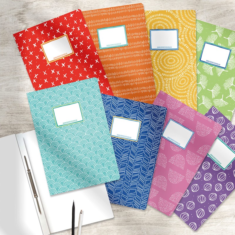 Papierdrachen 8 high-quality cardboard file folders for children, DIN A4,