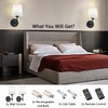 A1A9 Rechargeable Wall Sconces Set of 2, Black Cordless Battery