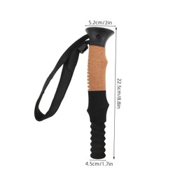Kisangel Trekking Pole Handle Replacement with Lightweight Cork and Eva Grip Nonslip Walking Cane Handle with Wrist Strap for Hiking Outdoor Ski and Crutch Use Durable and Stable Rocky and