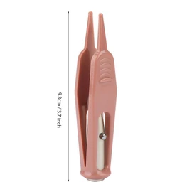 Pinza nasal para bebés, antideslizante, cabeza redonda, limpieza para bebés, pinzas, oreja, nariz, ombligo, limpiador, herramienta de clip con luz LED