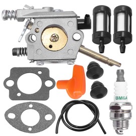 Zreneyfex WT-45 - Carburador de repuesto para Stihl FS48 FS52 FS62 FS66 FS81 FS86 FS88 H24D FS106 BR400 - Cortadora de cuerdas 41261200610 W/junta de filtro de línea de combustible