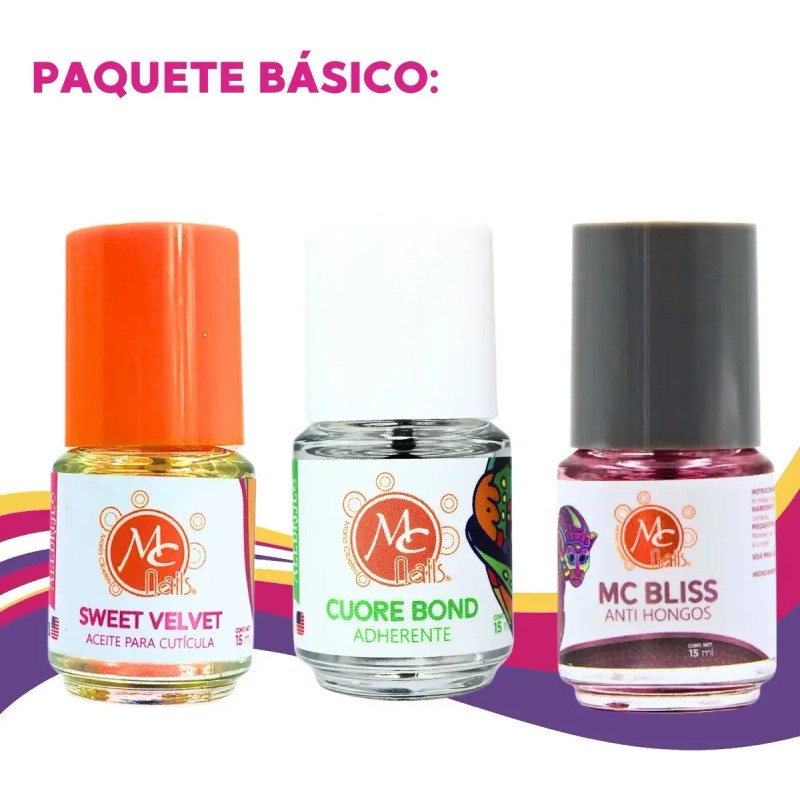 Nails Paquete Básico Uñas Primer Antihongos Aceite