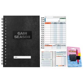 Gym Training Diary XL XS - Goal Setting 1000 Exercises, Track 100 Workouts and Record Progress Premium Journal (A5), Gain Season