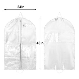 Dance Costume Garment Bag for Dancers,1 Pack Waterproof 40 inch Kids Garment Bag for Dance Competitions with Pockets for Dance Costumes,Cheer Uniform Garment Bags for Hanging Clothes Travel