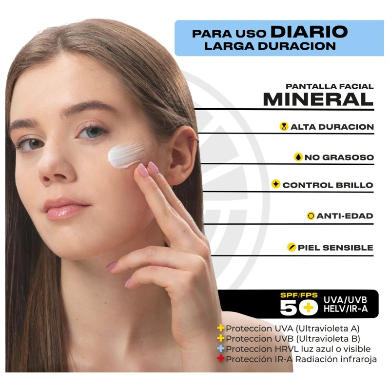 Protector Solar Facial Mineral Ulmar Fps50 Piel Sensible50ml