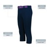 Augusta Sportswear Girls Gamer Classic Softball Pant, Navy