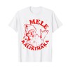 Retro Christmas Mele Kalikimaka Santa Shaka Hawaii T-Shirt, White