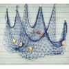 Bilipala Mediterranean Fishing Net Decoration, Fish Netting with Seashell Decor,
