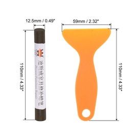 HARFINGTON Wax Filler Stick, 3pcs Wooden Repair Wood Wax Fill Sticks with Spatula Crayon Markers Furniture Touch Up Kit for Remover Scratches Scuffs on Furniture Floor, Chocolate Brown