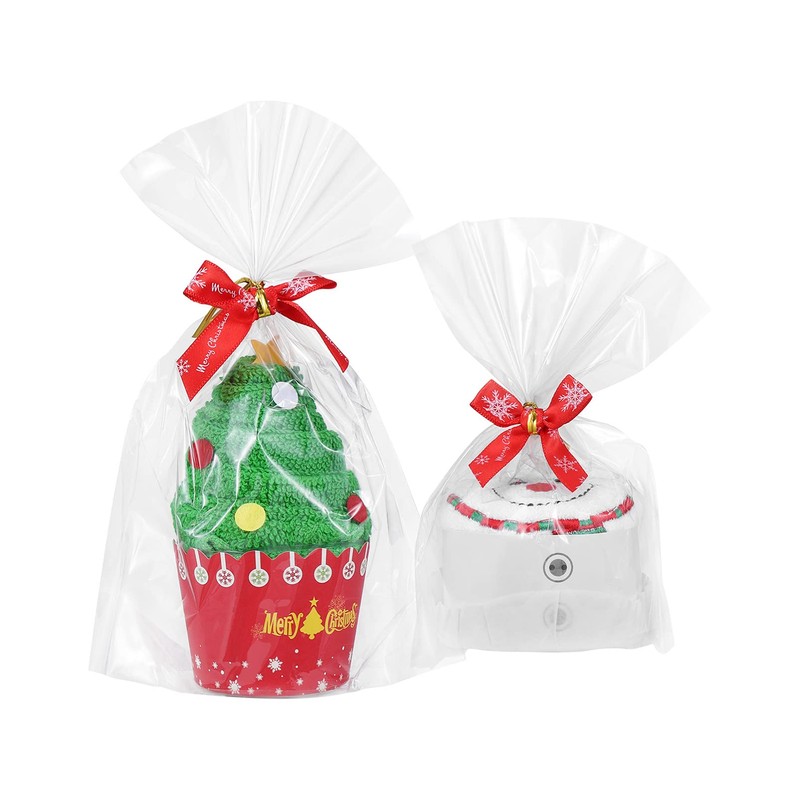 TOYANDONA 2pcs Christmas Bath Towels, Soft and Absorbent, Xmas Tree
