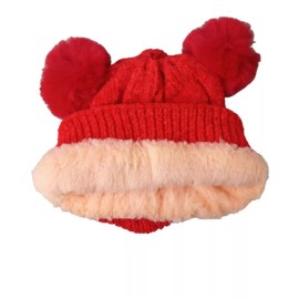 K&H Gorro Para Niñas Con Dos Pompones Conejito Afelpado Invierno