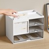 Catekro Pen Organizer with 3 Drawer, Desk Top Accessories Stationary
