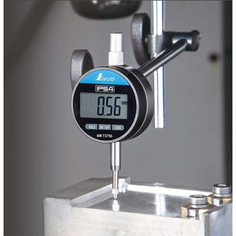 Shinwa Sokutei 73756 Digital Indicator, 0.00004 inch (0.01 mm/12.7 mm),