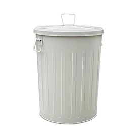 MARKSON 20 Gallon Trash Can, Steel Trash Can with Lid, Garbage Can with Lid, Beige