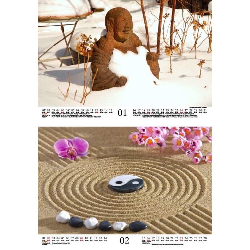 Seelenzauber Zen Magic DIN A4 Calendar for 2025 Feng Shui