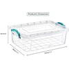 Best House|Plastic Storage Box with Clips & Lid|Size 10L (L:43cm