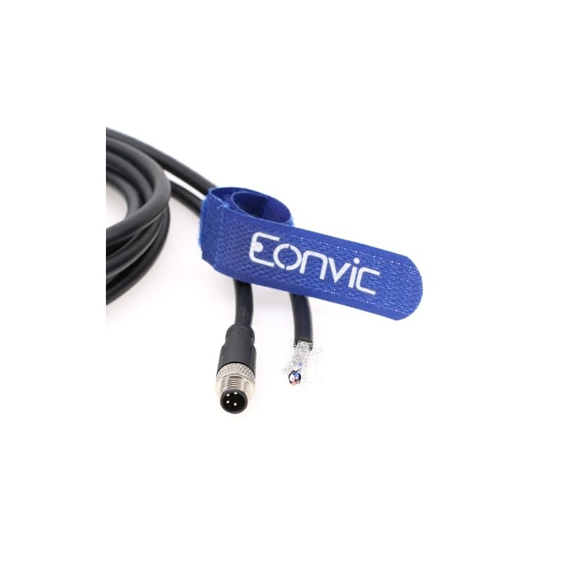 Eonvic Industrial M8 4 Pin A Code Male to Open
