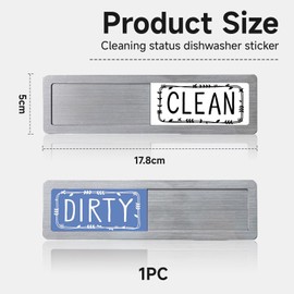 GlamRays Schmutzig Sauber Dishwasher Magnet, Dishwasher Sign Clean Dirty Sign Magnet Dishwasher Fridge (White/Blue)