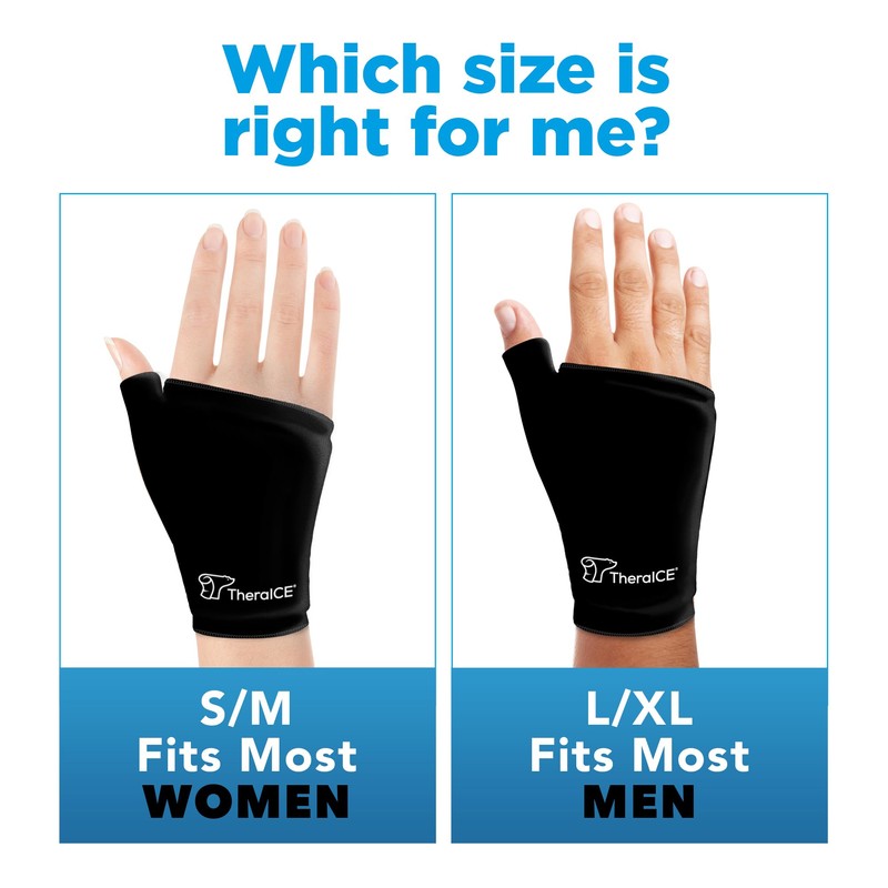 TheraICE Wrist Ice Pack Wrap Thumb Brace for Either Hand