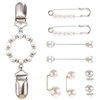 Dress Clips Back Cinch 9Pcs Pearl Waist Brooch Pins Waist