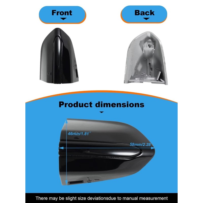 CZShiYue Car Front Left Exterior Door Handle Lock Cover fits
