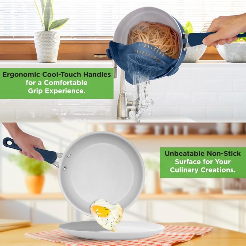 NutriChef High-Qualified Basic Kitchen Pots and Pans Set, 14 Piece