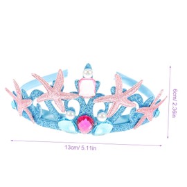 Totority 3pcs Glitter Crown Headbands for Girls Elastic Princess Party Headdress Rhinestone Birthday Hairbands Creative Birthday Accessories