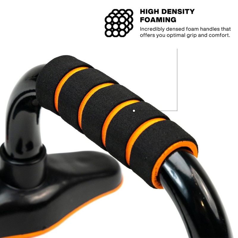 Meteor Essential Push Up Bars - Non-Slip Foam Grip Handles