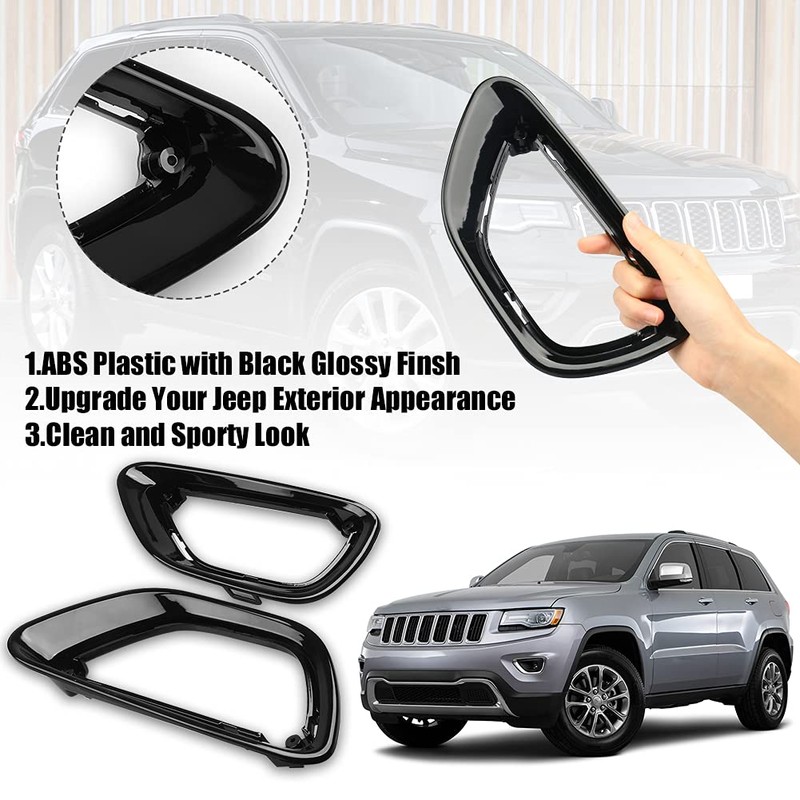 sportuli - Cubierta de luz antiniebla delantera negra para Jeep