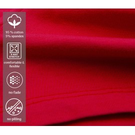 Lilax Girls' Basic Solid Soft Dance Short for Gymnastics or Under Skirts (6 Years, Red)