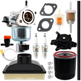 15004-0827 Carburetor for Kawasaki FS481V FH580V FS541V FR600V FS600V Engine, Compatible with John Deere X300 X300R Replace 15004-0822 15004-7060 15004-7053 15003-7081 including 11013-0727 air filter