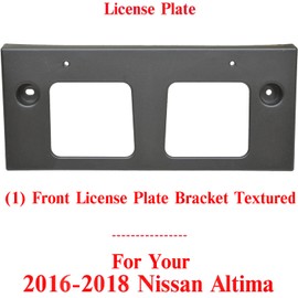 US AUTO PARTS PLUS New Front License Plate Bracket Textured Direct Replacement for Nissan Altima Sedan 2016-2018 962109HS0A NI1068130