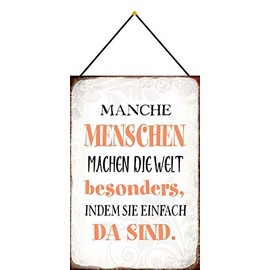 generisch Tin Sign 20 x 30 cm Curved with Cord Some People Make the World Special Decorative Gift Sign